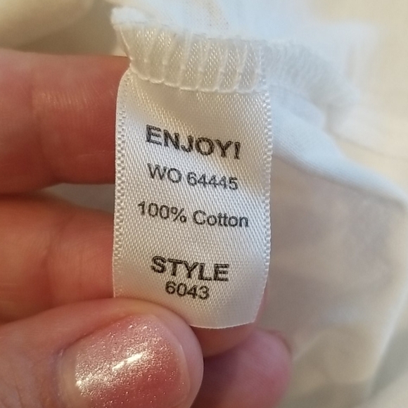 💕MICHAEL STARS💕 Sunday Morning & Mimosas Muscle Tank White One Size - Picture 8 of 9